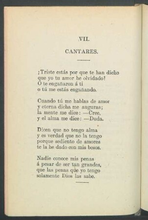 VII. : Cantares