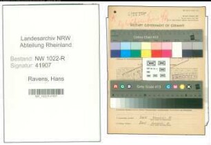 Entnazifizierung Hans Ravens , geb. 20.04.1918 (Arzt)