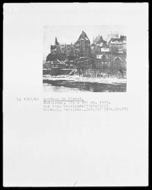 Ansicht der Stadt Marburg im Winter