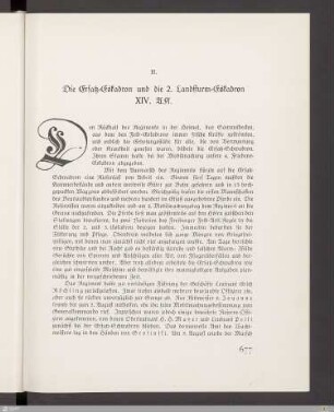 II. Die Ersatz-Eskadron und die 2. Landsturm-Eskadron XIV. A.K.