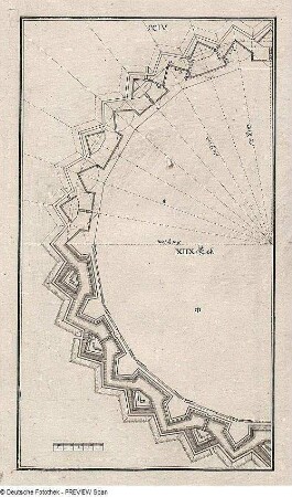 Teilgrundriss achtzehneckige Festung