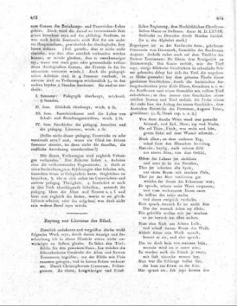 Beytrag zur Literatur der Bibel.