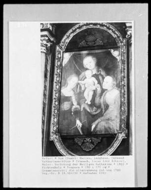 Katharinen-Altar — Verlobung der Heiligen Katharina