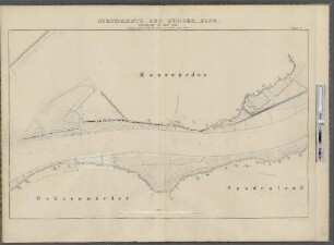 Stromkarte der Norder-Elbe. Blatt I. : Moorwärder. Ochsenwärder. Spadenland.