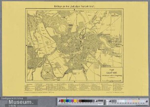 Plan von Leipzig und dessen nächster Umgebung