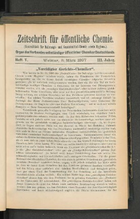 Heft V. Weimar, 8. März 1897