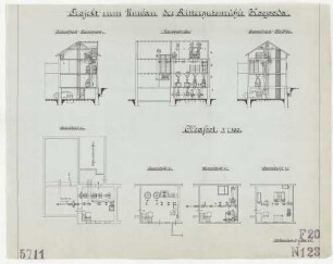 Technische Zeichnung : Projekt zum Umbau der Rittergutsmühle Kospoda