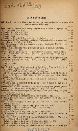Antiquarischer Katalog von Ferdinand Steinkopf in Stuttgart. 269. 1881