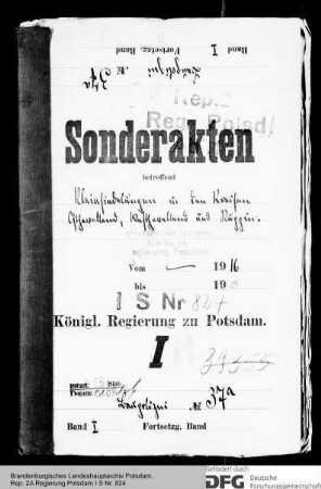 Kleinsiedlungen in den Kreisen Osthavelland, Westhavelland und Ruppin