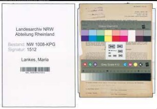 Entnazifizierung Maria Lankes , geb. 28.10.1907 ()