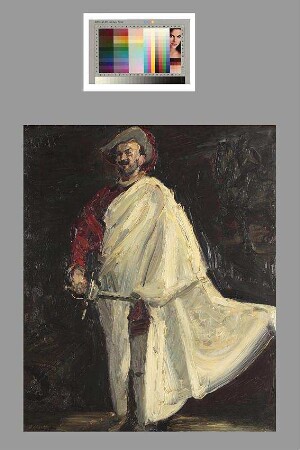 Francisco d'Andrade in Rot (Skizze) als Don Giovanni in der kirchhofszene