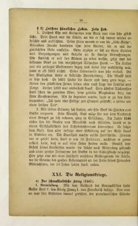 XXI. Die Religionskriege