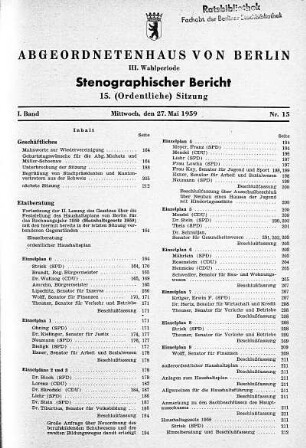 Nr. 15, 27. Mai 1959