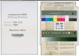 Entnazifizierung Maria Baumann , geb. 10.08.1913 ()