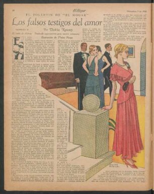 Los falsos testigos del amor : El folletín de "El Hogar"