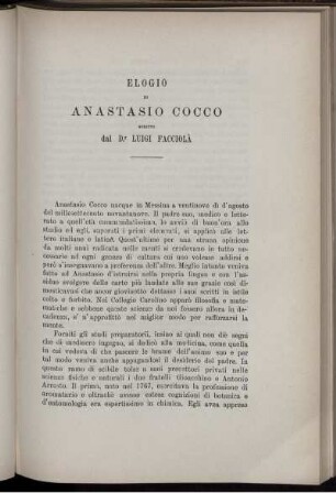 Elogio Di Anastasio Cocco