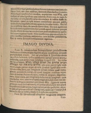 Imago Divina. Thes. X. - XXIII.