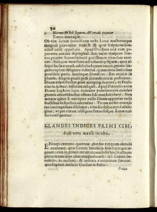 Glandes Indices Primi Ci Bi, dum terra mansit inculta.