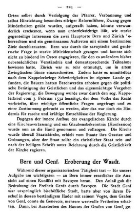 Bern und Genf. Eroberung der Waadt.