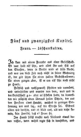 Fünf und zwanzigstes Kapitel. Feuer.- Löschanstalten
