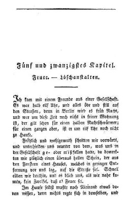 Fünf und zwanzigstes Kapitel. Feuer.- Löschanstalten