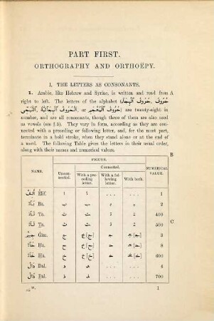 A grammar of the Arabic language, 1