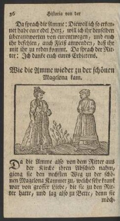 Wie die Amme wieder zu der schönen Magelona kam.