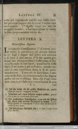 Lettera X. Stimatissimo Signore