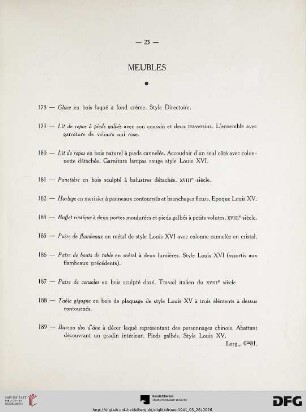 Meubles (Nr. 178-202