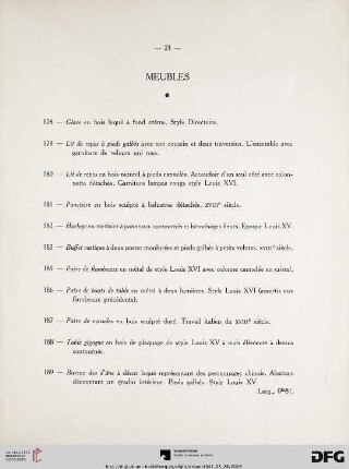 Meubles (Nr. 178-202