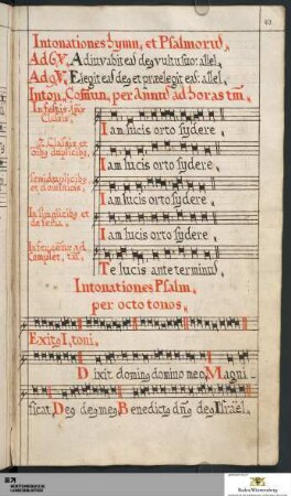 Intonationes hymnorum et psalmorum