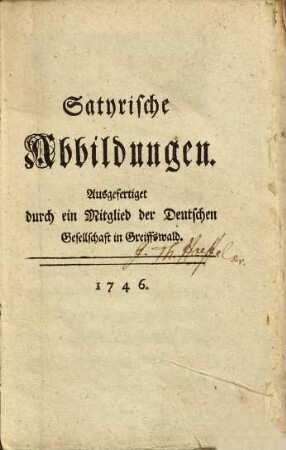 Satyrische Abbildungen