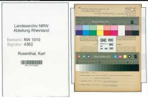 Entnazifizierung Karl Rosenthal , geb. 07.04.1897 (Prokurist)