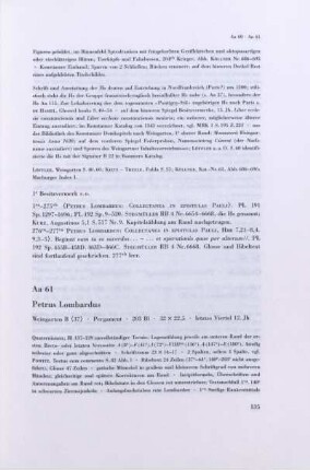 Aa 61. Petrus Lombardus