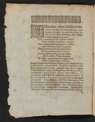 Humanae vitae labilitatem ...