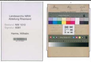 Entnazifizierung Wilhelm Harms , geb. 30.09.1891 (Stadtoberinspektor)