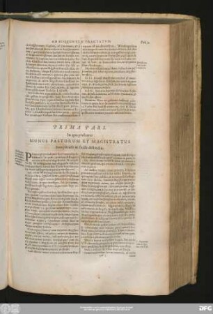 Prima Pars. In qua probatur Munus Pastorum Et Magistratus Semper esse & fuisse distincta.