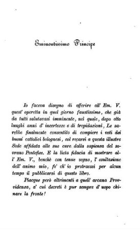 Eminentissimo Principe!