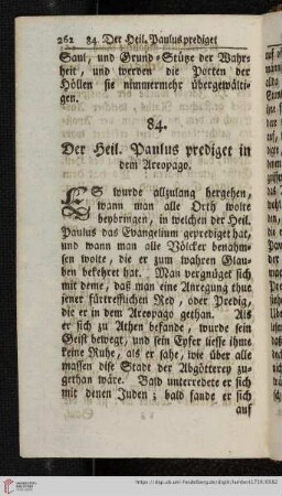 83. Der heil. Paulus prediget in dem Areopago