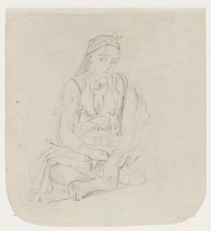 Studie für die Mittelfigur der "Frauen von Algier in ihrem Gemach"