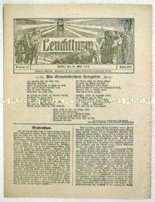 Nachrichtenblatt "Leuchtturm" u.a. zum Friedensvertrag mit Rumänien
