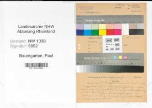 Entnazifizierung Paul Baumgarten , geb. 12.10.1891 ()