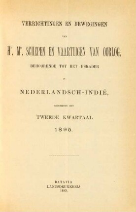 Tweede kwartaal 1895