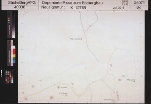 Gewerkschaft Zinnwalder Bergbau, Altenberg/Osterzgebirge; Grubenbetrieb Zinnwald in Sachsen und Sudetengau - Grubenbetriebskarte