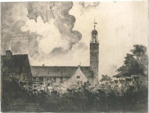 Gsaenger, Gustav; Braunschweig - Lehndorf (Niedersachsen); Ev. Kirche mit Pfarrhaus und Gemeindesaal - Ansicht