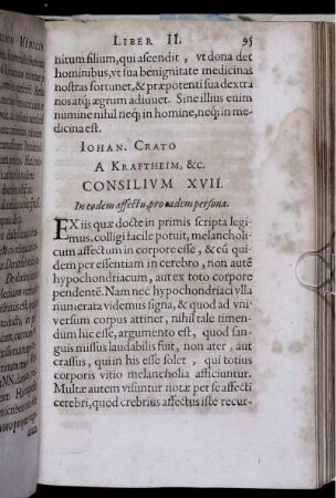 Consilium XVII. In eodem affectu, pro eadem persona
