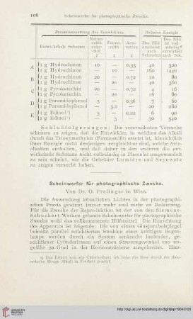 18: Scheinwerfer für photographische Zwecke