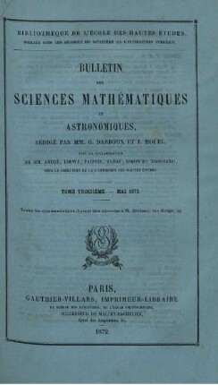 Tome Troisième - Mai 1872.