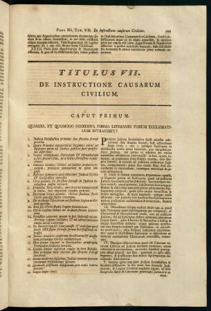 293-321, Titulus VII. De Instructione Causarum Civilium.