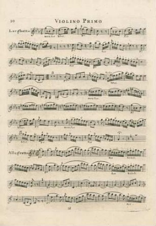Violino I (Quartetto III, Larghetto, Allegretto)